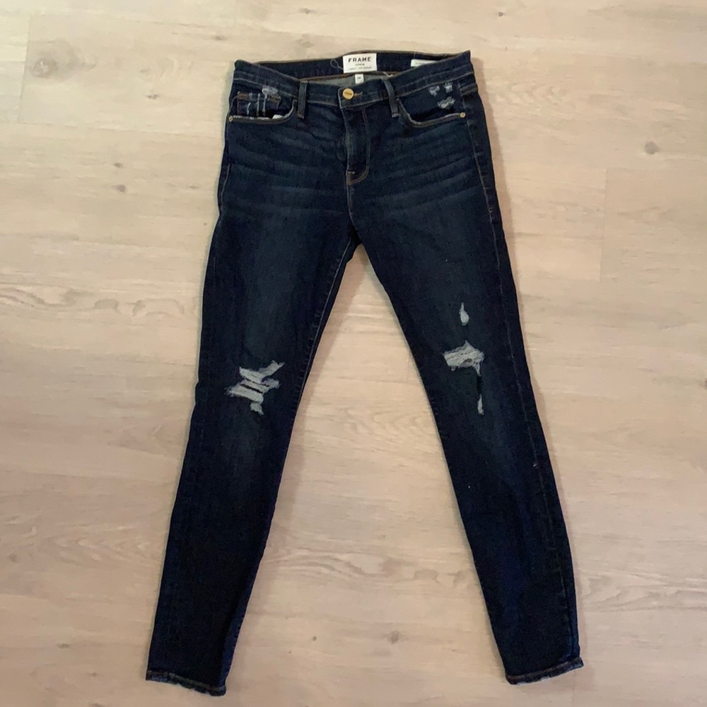 Dark denim jeans